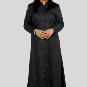 Black Clergy Robe for Women with Classic Appeal
