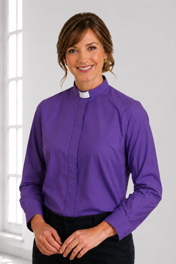 Full Grace Tab Collar Roman Purple for Female Ministers