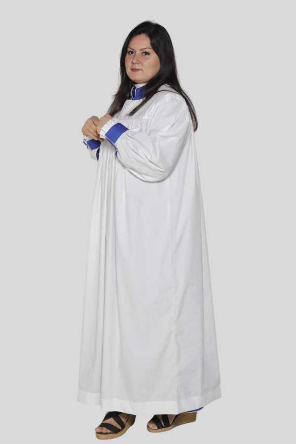 Ladies White Rochet Traditional Elegance for Sacred Ministry